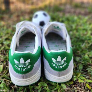 Adidas Rod Laver Vintage Sneaker M10.5- WHITE/COLLEGIATE GREEN